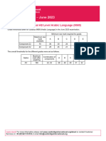 Grade Thresholds - June 2023: Cambridge International AS Level Arabic Language (8680)