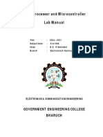 Microprocessor and Microcontroller Lab Manual: Government Engineering College Bharuch