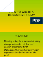 How To Write A Discursive Essay1