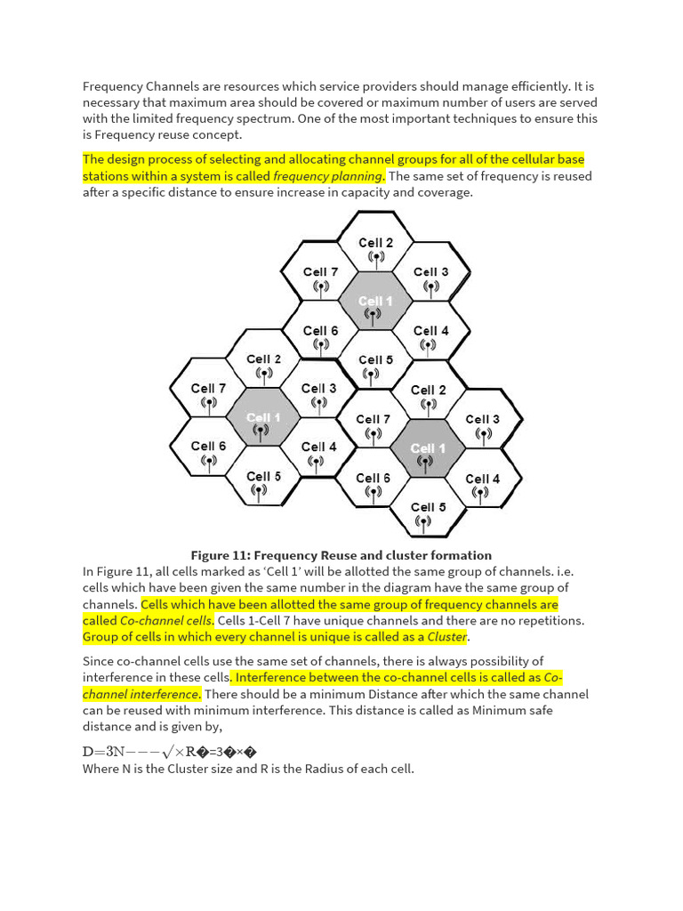 Frequency Reuse and Cellular Capacity | PDF | Cellular Network ...