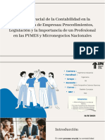 El Papel Crucial de La Contabilidad en La Constitución de Empresas Procedimientos (Legislación y La Importancia de Un Profesional en Las PYMES y Micronegocios Nacionales)