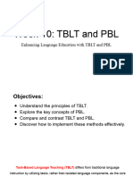 Week 10 - TBLT and PBL