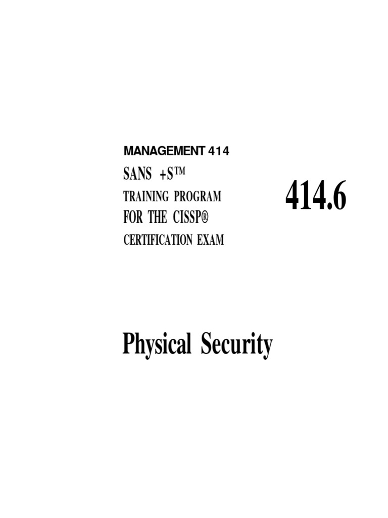 SANS MGT414 10 Course Book | PDF | Information Security | Fires