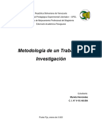 Cómo Se Hace La Metodología de Un Trabajo de Investigación Mariela Hernandez