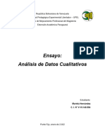 Ensayo Análisis de Datos Cualitativos