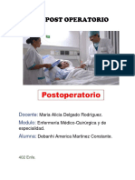 Fase Post Operatorio