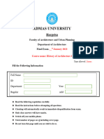 History of Architecture 1 Final Exam