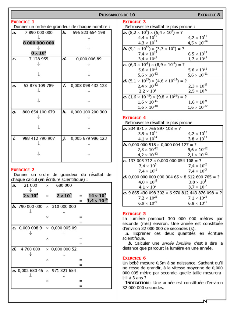 Ordre de Grandeur PDF