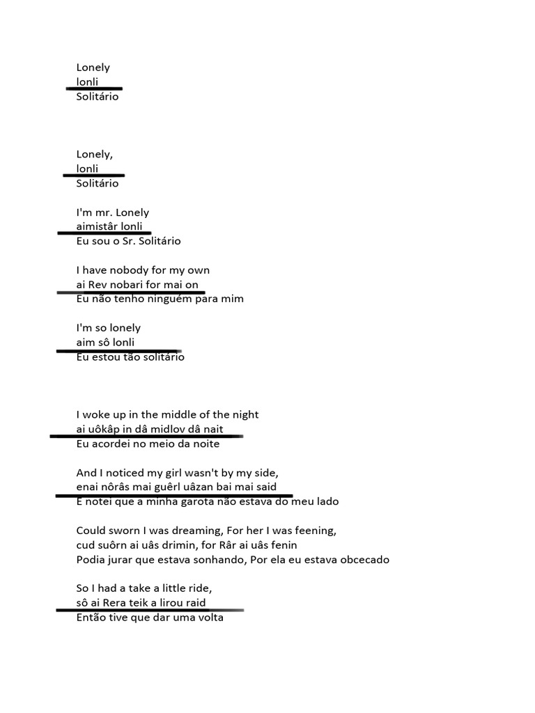 Letra da Música 