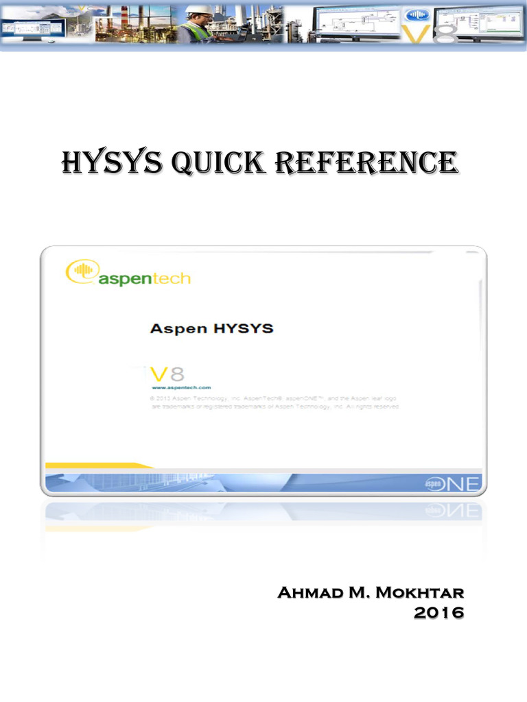 HYSYS Quick Reference Guide | PDF | Continuum Mechanics | Physical ...