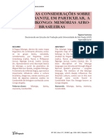 Brevissimas Considerações Sobre Línguas Bantu