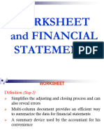 5 Worksheet and Financial Statements