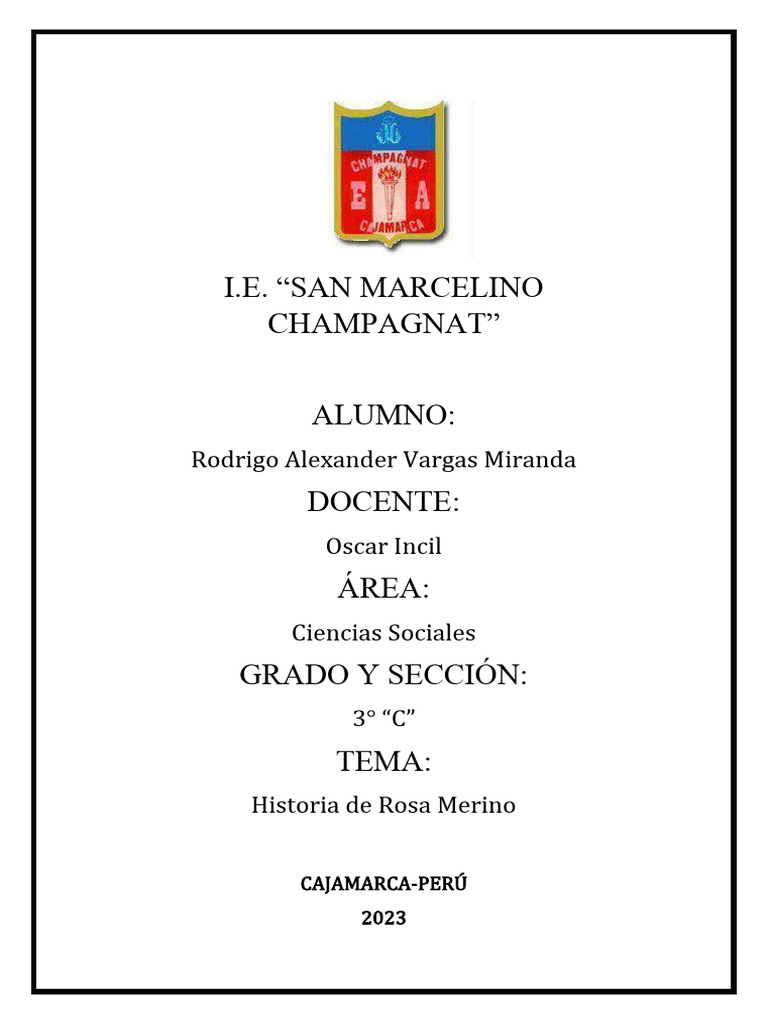 Biografía de Rosa Merino | PDF | Perú