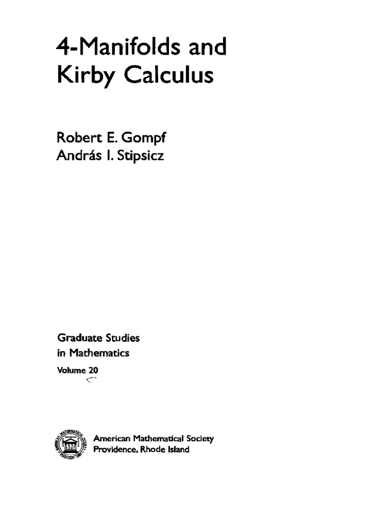 Libro 4 manifolds and kirby calculus pdf