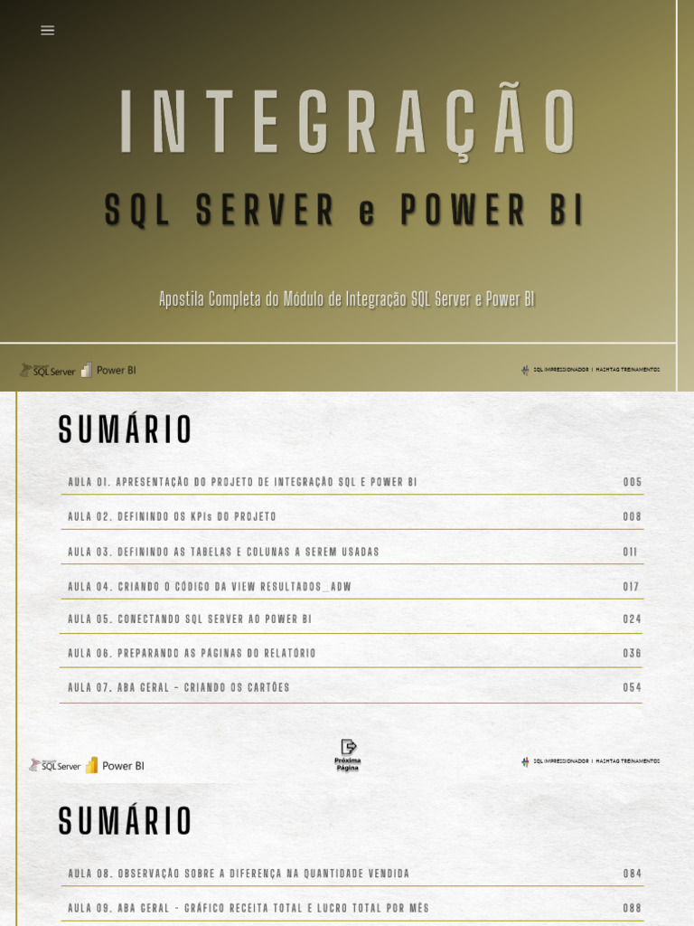 Integração SQL Server e Power BI | PDF | Microsoft SQL Server | SQL