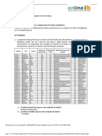 Tarea Virtual No 1 Tema Datos Tipos de Datos Organizaci N de Datos Estad Sticos PDF