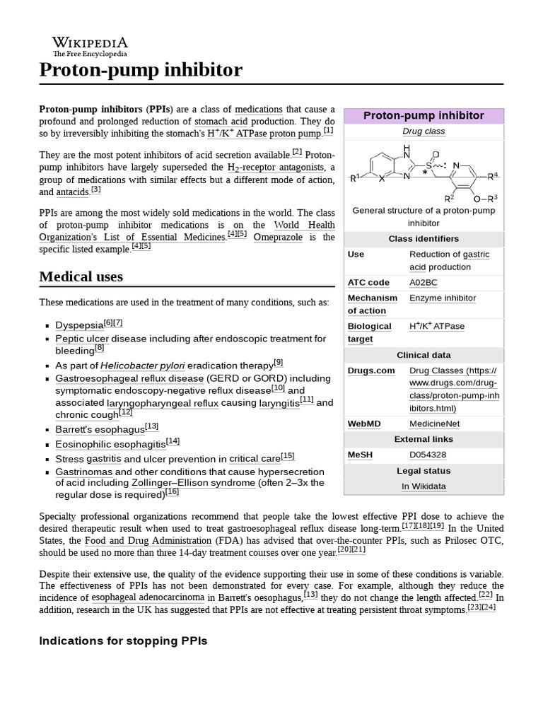 Overview of Proton Pump Inhibitors | PDF | Medical Specialties | Health ...