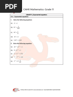 GRADE 11 - Exponential Equations