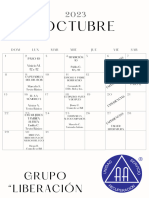 Cream and Black Minimalist October 2023 Calendar Planner A4 Document