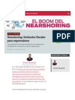 Nearshoring - Estímulos Fiscales para Exportadores - IDC