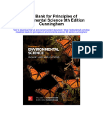 Test Bank For Principles of Environmental Science 9th Edition Cunningham