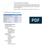 Preformulation As An Aid To Product Design in Early Drug Development