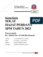 Kertas Kerja Solat Hajat Perdana 23