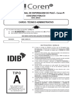 Idib 2023 Coren Pi Tecnico Administrativo Prova