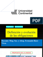 Semana 02 - Definición y Evolucion de Obligacion