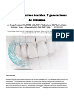 Sistemas Adhesivos Dentales. 7 Generaciones de Evolución