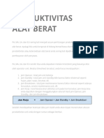 Produktivitas Alat Berat