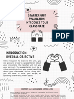 Starter Unit Evaluation Introduce Your Classmate