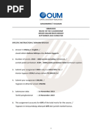 Assignment/ Tugasan HBMS4103 Music in The Classroom/ September 2023 Semester - Specific Instruction / Arahan Khusus