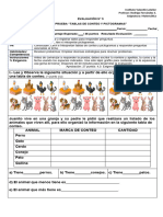 Prueba Matematica Tablas de Conteo y Pictogramas