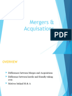 Mergers & Acquisations