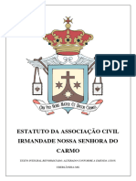 Estatuto Da Associação Civil Nossa Senhora Do Carmo - CONFORME EMENDA 1-2018