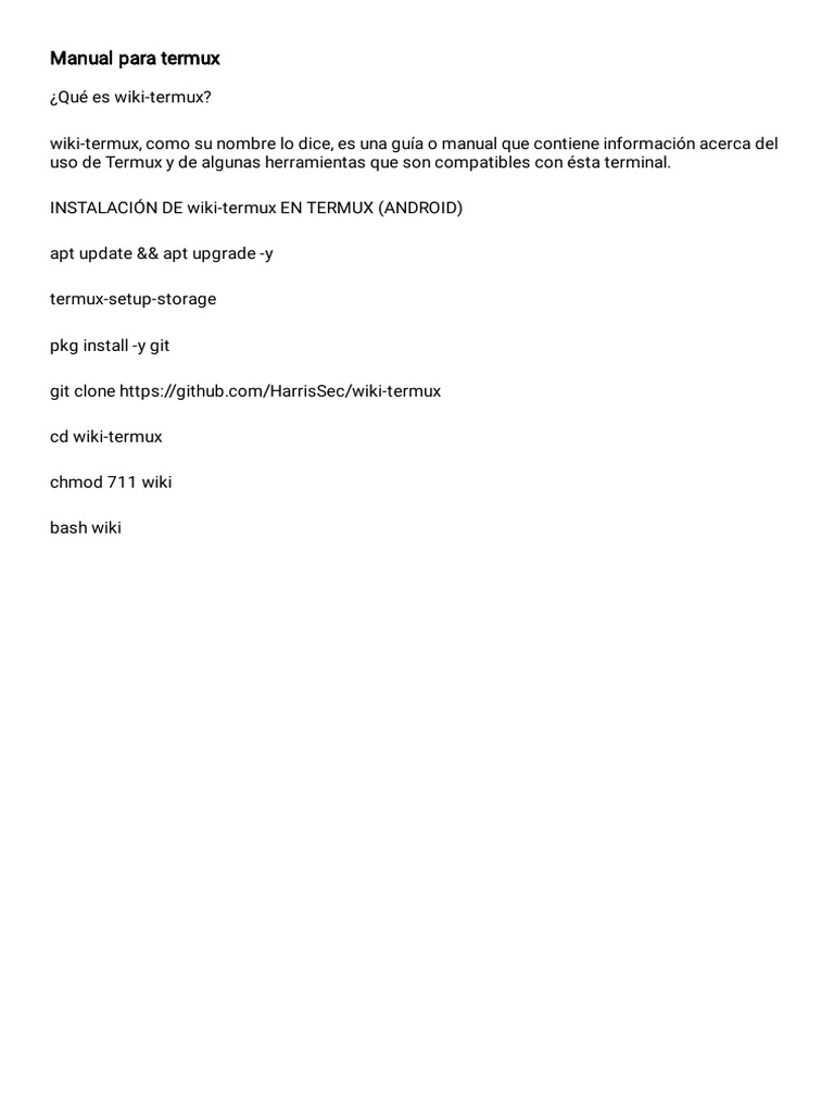 Wiki Termux | PDF