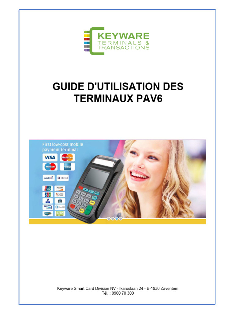 Guide d'utilisation des terminaux PAY6 | PDF | Wi-Fi | Ethernet