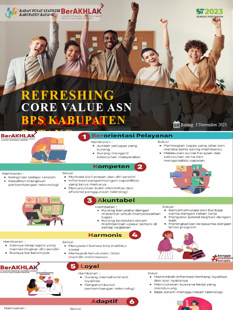 Refreshing Core Value ASN BPS Batang | PDF