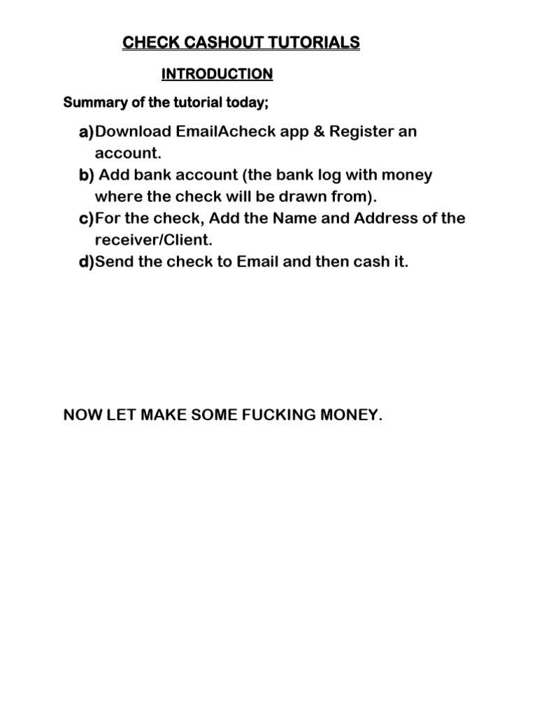 Electroniccheck Tutorials Pdf Deposit Account Banks