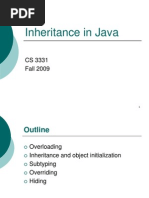 Inheritance in Java: CS 3331 Fall 2009