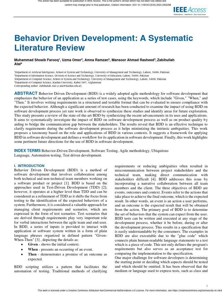 BDD in Software Development Review | PDF | Metadata | Software Engineering