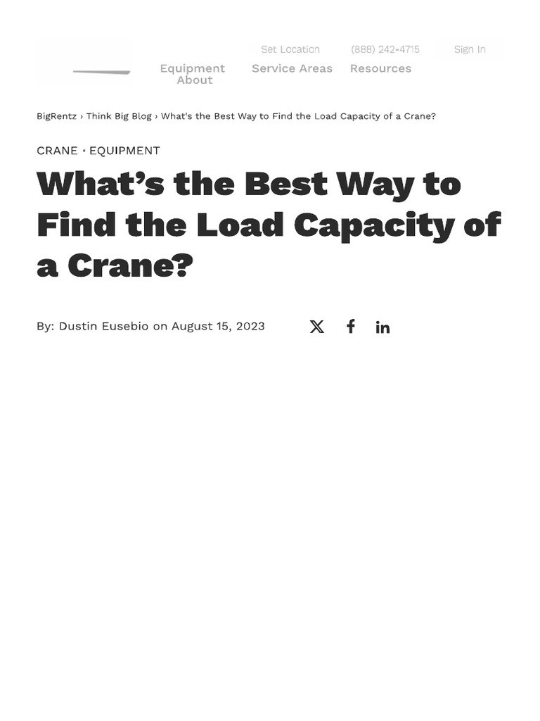 crane capacity procedure PDF