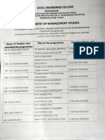 Partment of Management Studies: Excel Engineering College