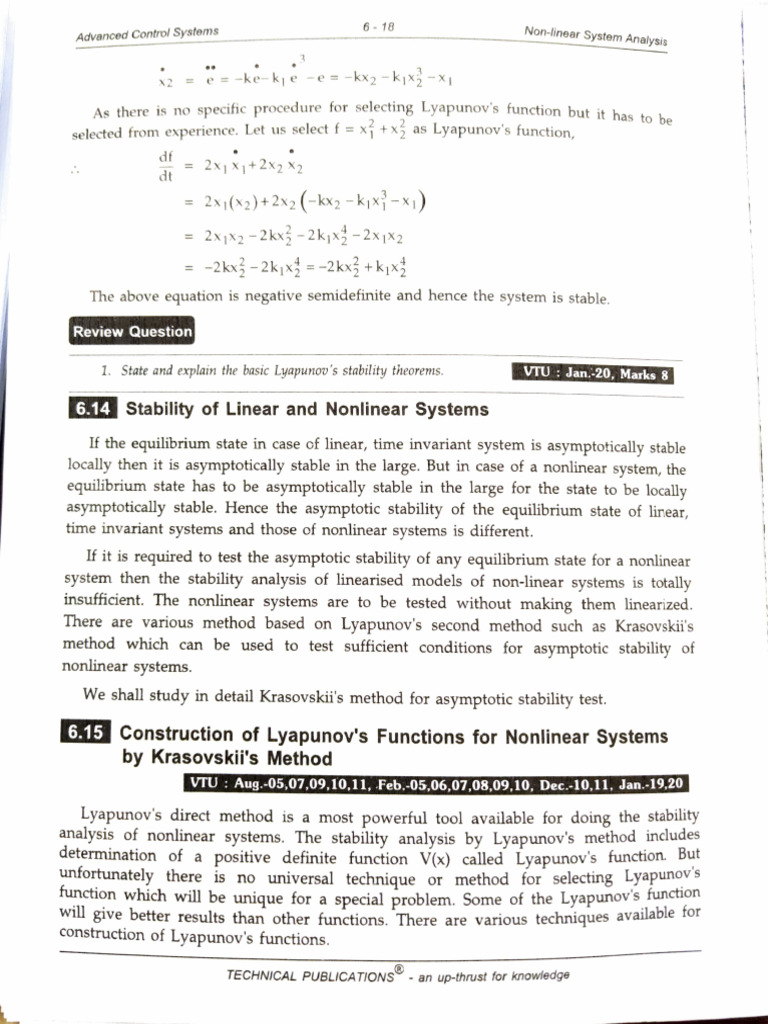 Lyapunov Stability in Nonlinear Systems | PDF | Stability Theory ...