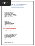 PH3151 - Part-A Possible Questions