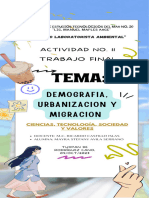 Actividad 11 Trabajo Final - Demografia-Urbanizacion-Migracion - Mayra Stefany Avila Serrano - 52L1
