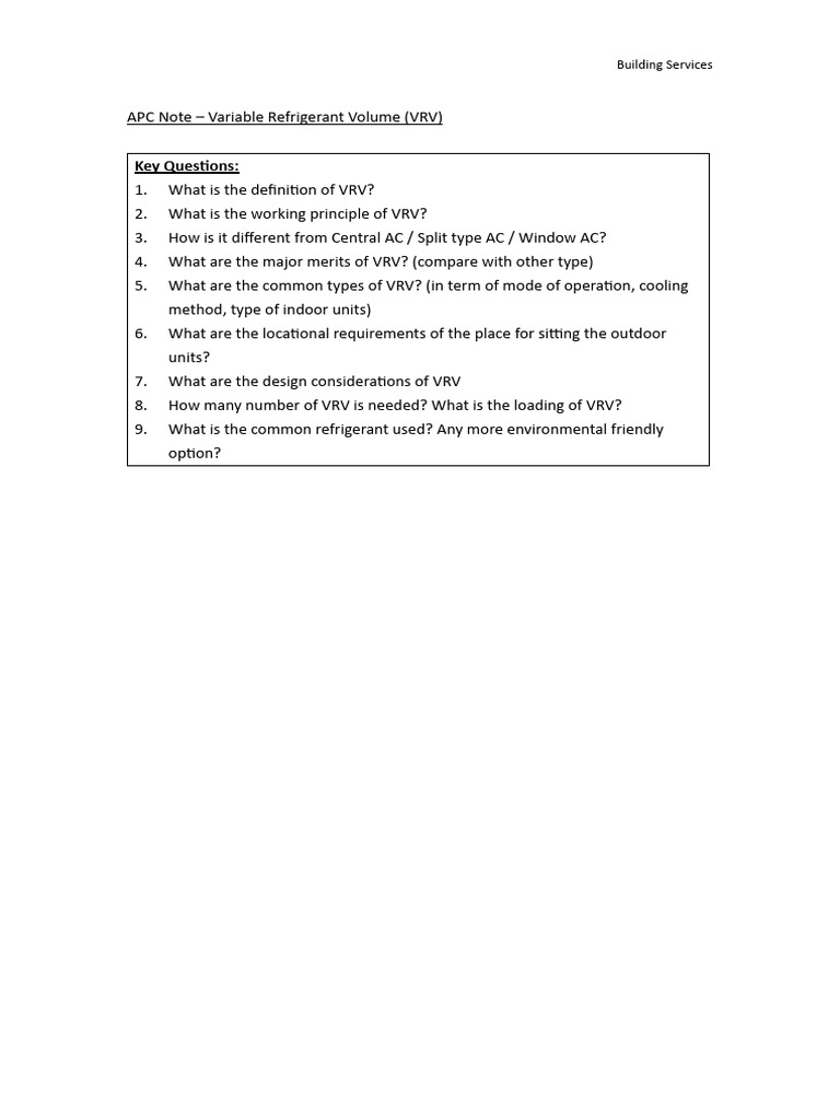 Key notes vrv system pdf