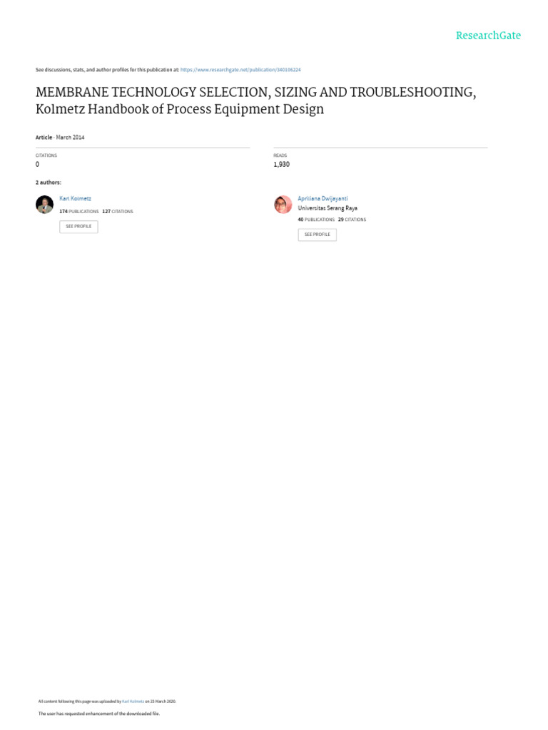 ENGINEERING DESIGN GUIDELINES Membrane Technology Rev2.2web | PDF ...