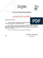 Certification - NAPOCOR